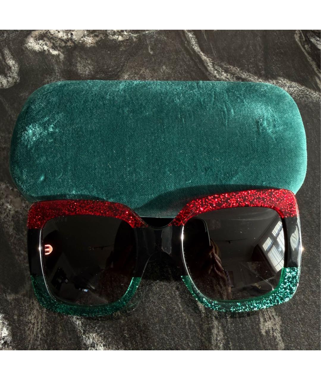 GUCCI Мульти пластиковые солнцезащитные очки, фото 4