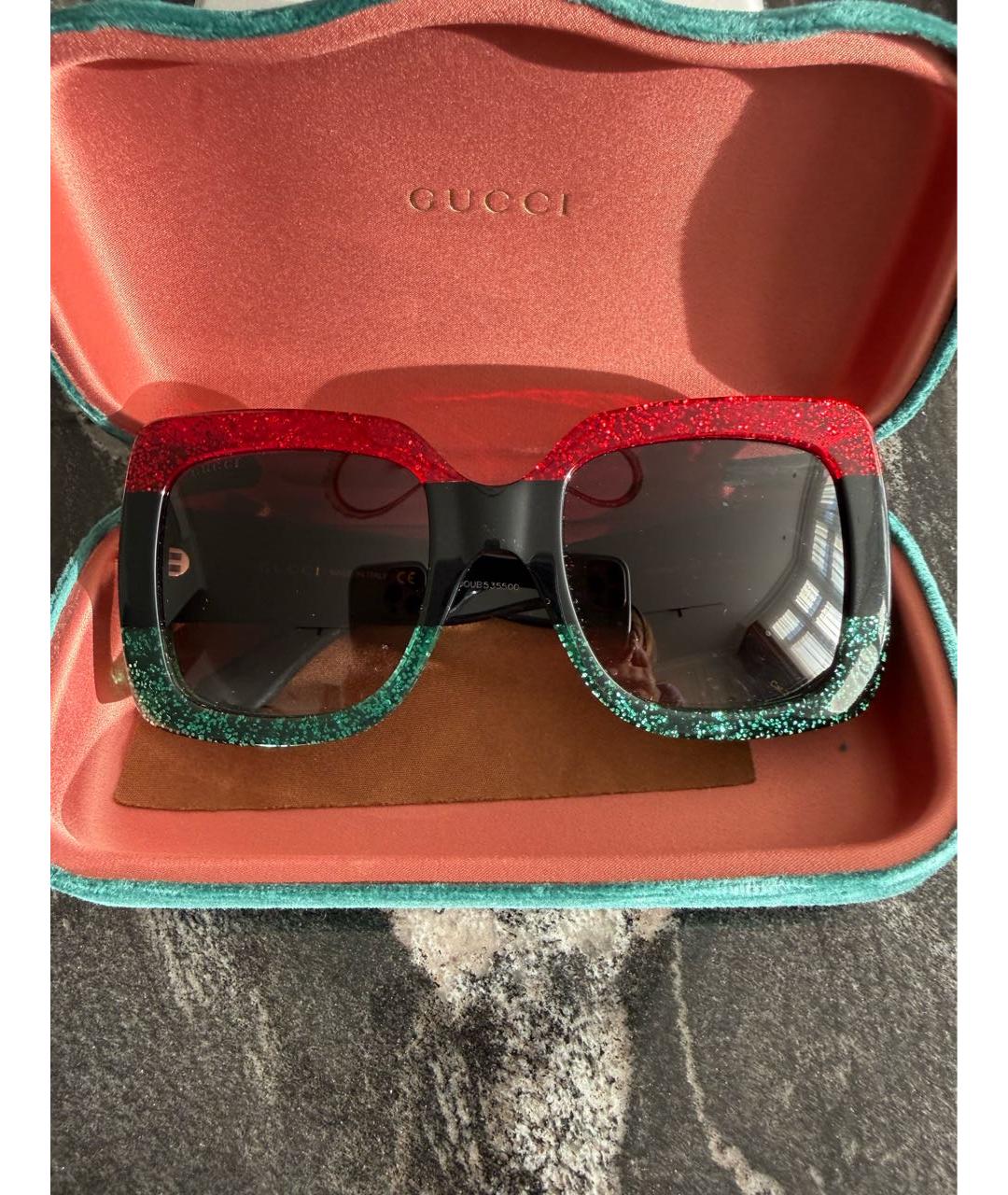 GUCCI Мульти пластиковые солнцезащитные очки, фото 5