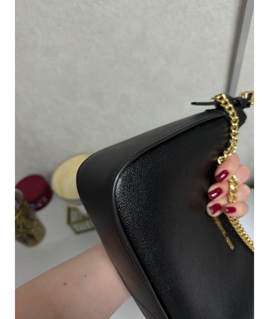 MICHAEL KORS Черная кожаная сумка через плечо, фото 7