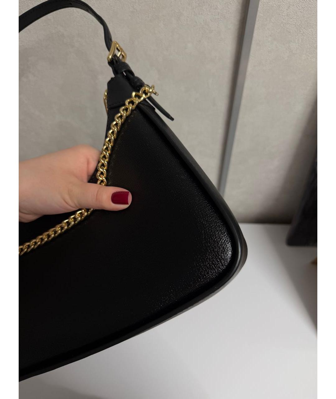 MICHAEL KORS Черная кожаная сумка через плечо, фото 6