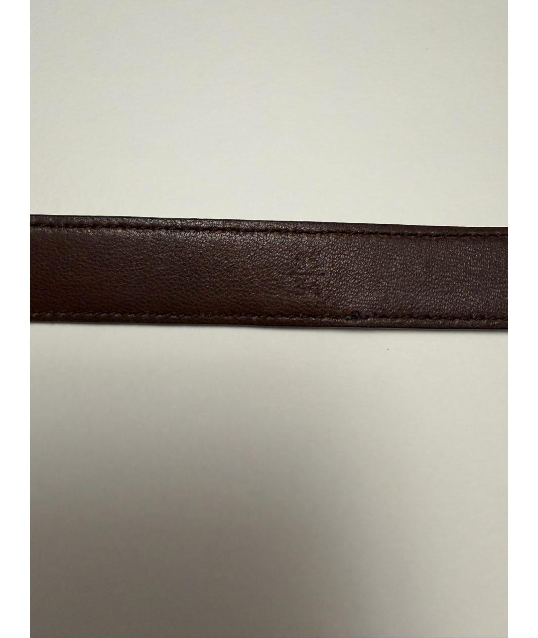 MIU MIU Коричневый кожаный ремень, фото 4