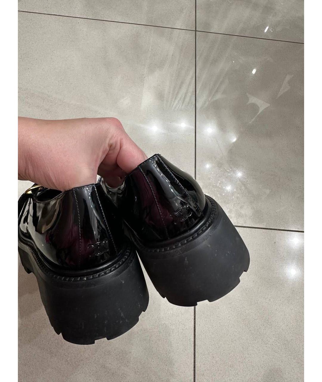 CELINE Черные туфли из лакированной кожи, фото 5