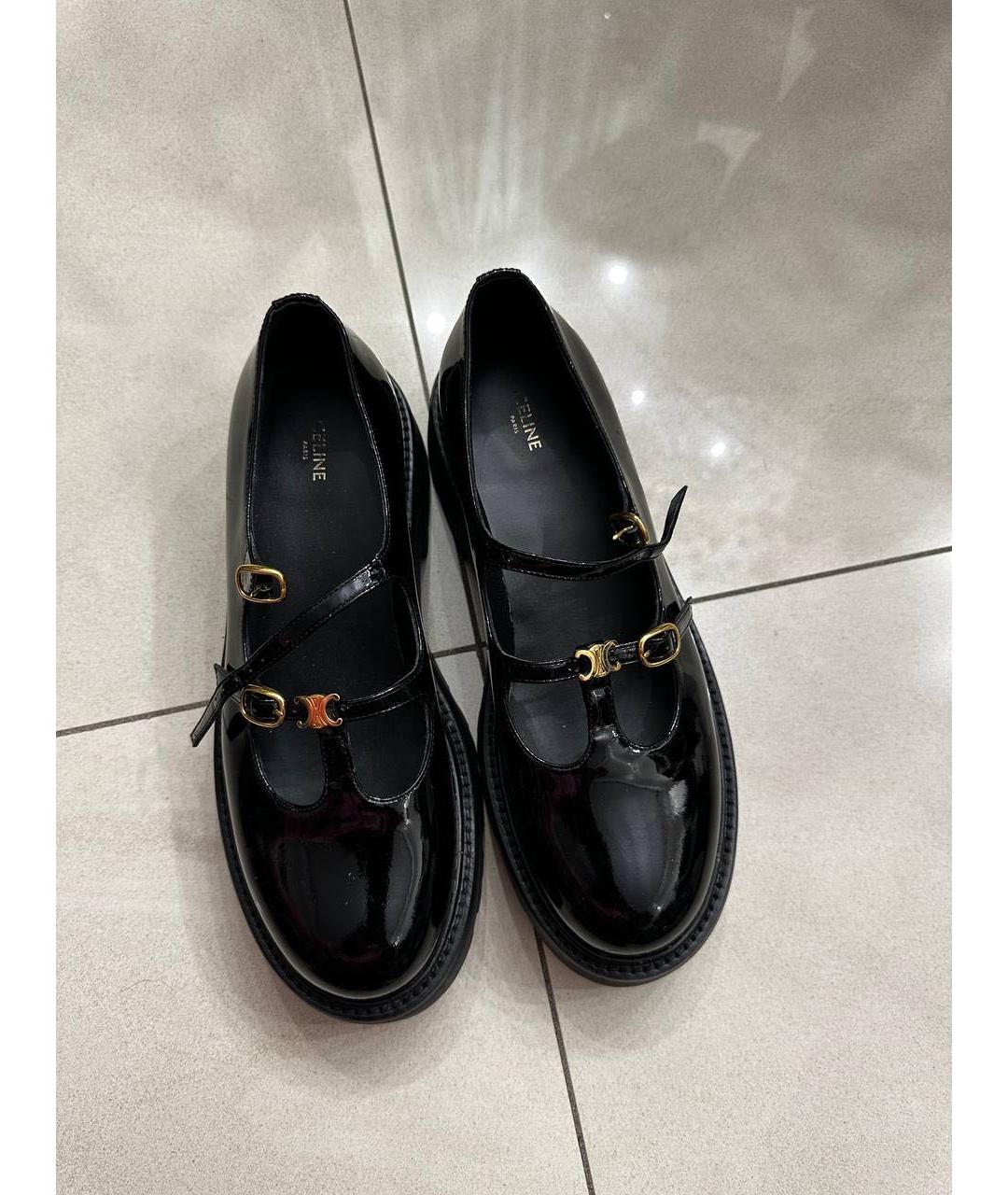 CELINE Черные туфли из лакированной кожи, фото 2