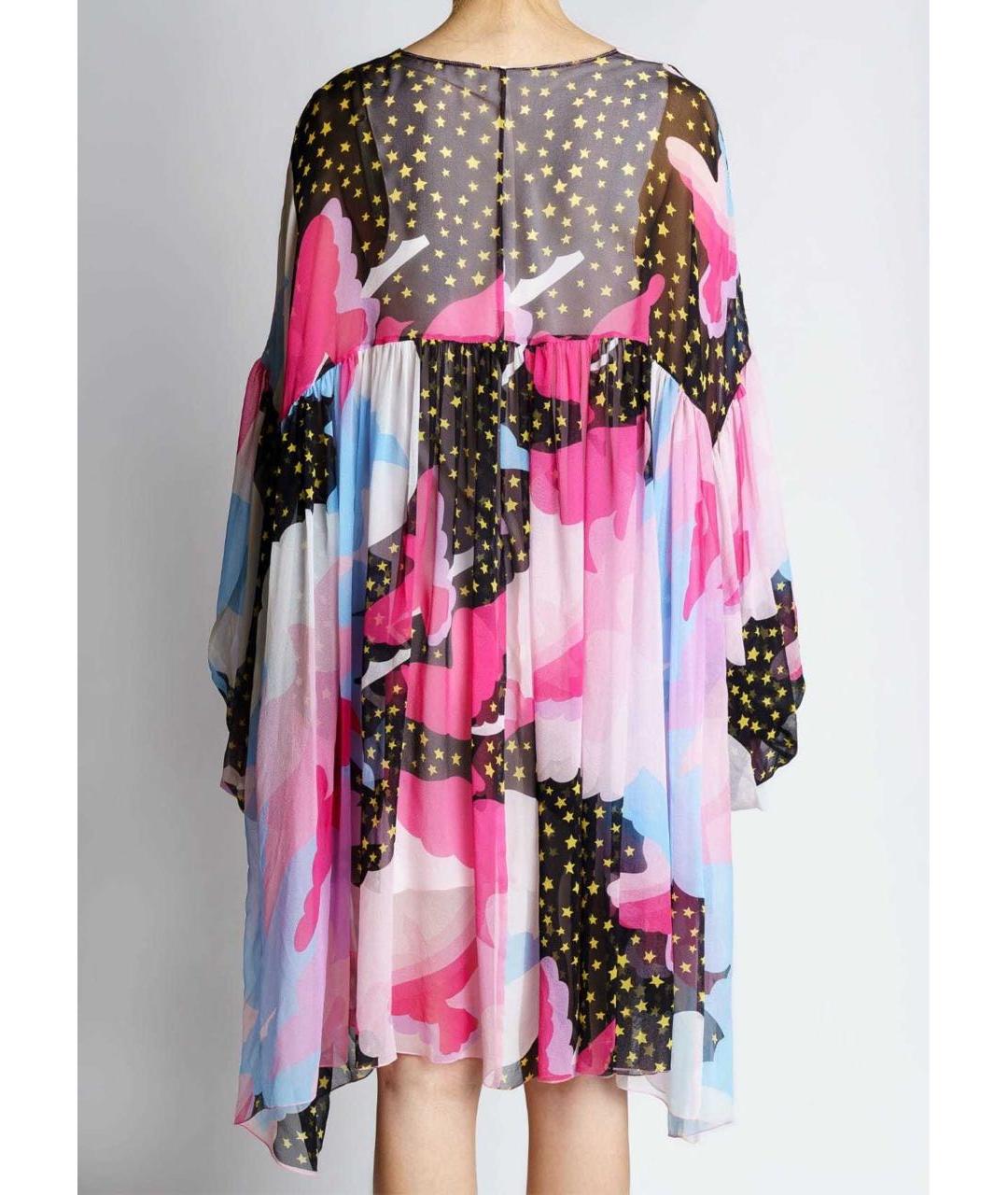 PHILOSOPHY DI LORENZO SERAFINI Мульти шелковое коктейльное платье, фото 3