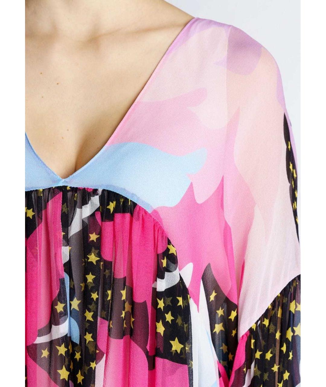 PHILOSOPHY DI LORENZO SERAFINI Мульти шелковое коктейльное платье, фото 4