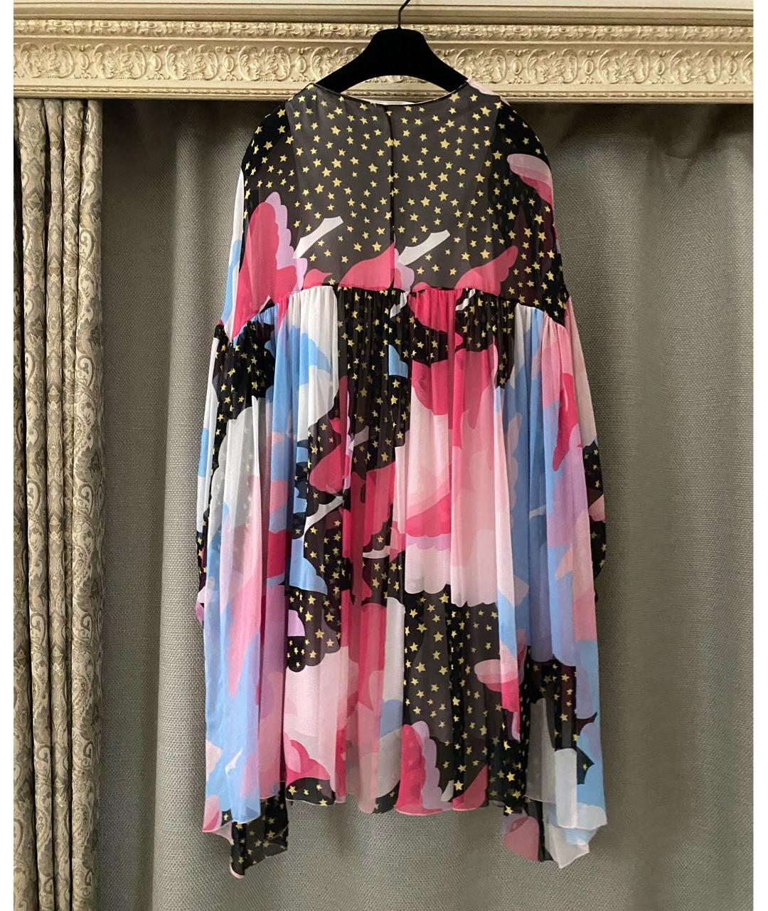 PHILOSOPHY DI LORENZO SERAFINI Мульти шелковое коктейльное платье, фото 7