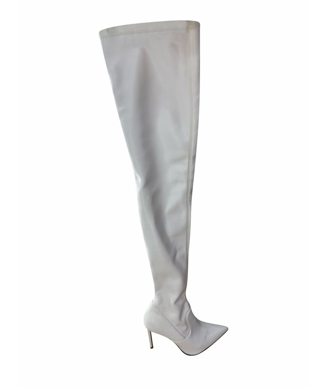 LE SILLA Белые кожаные ботфорты, фото 1