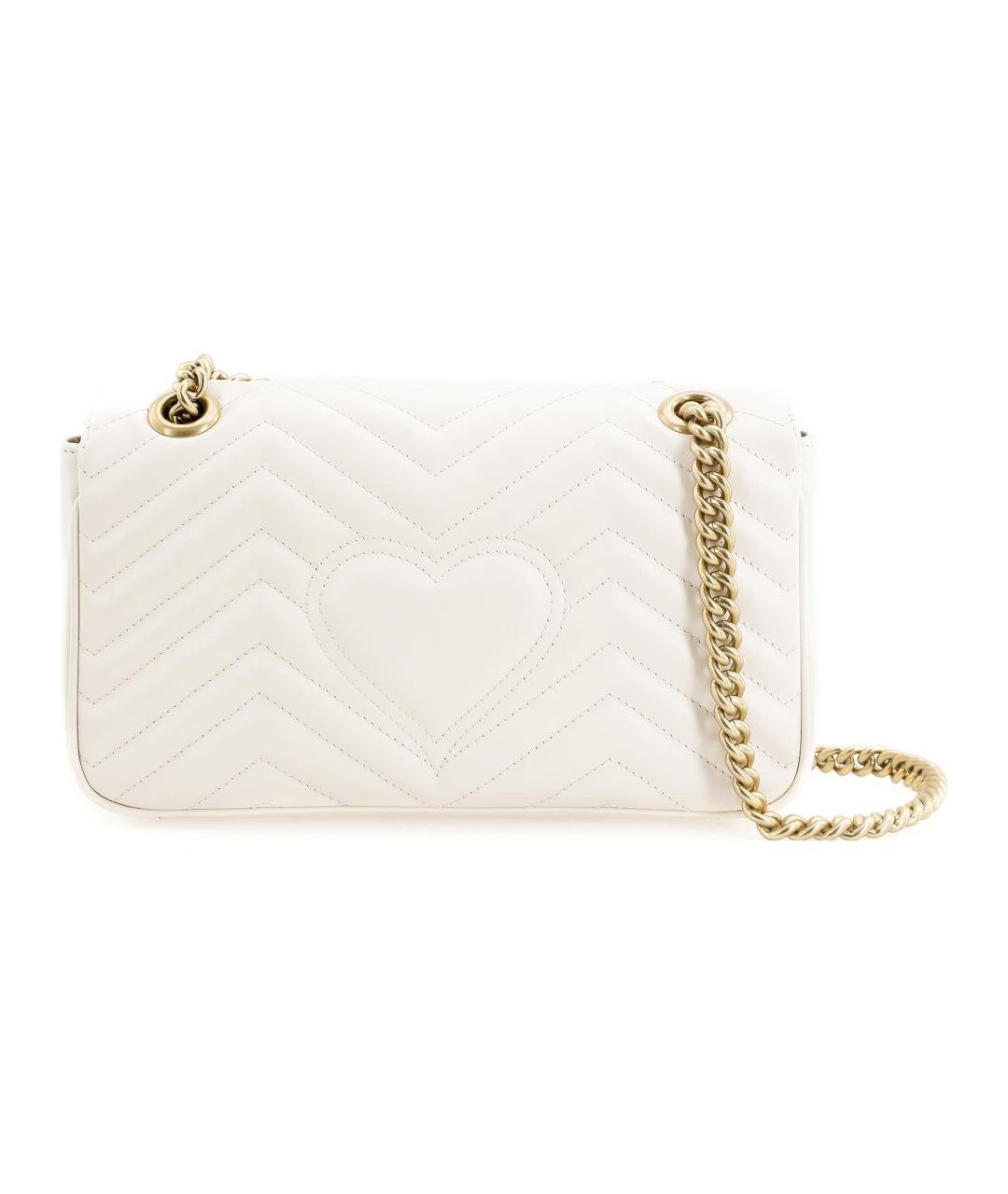 GUCCI Белая кожаная сумка через плечо, фото 3