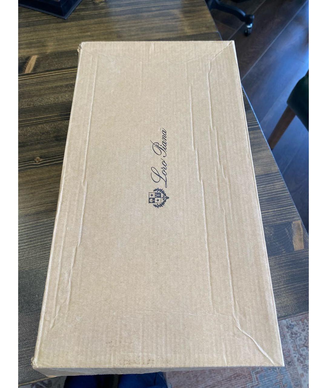 LORO PIANA Темно-синие замшевые лоферы, фото 7