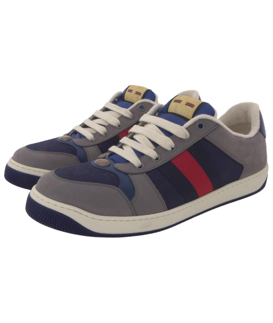 GUCCI Серые низкие кроссовки / кеды, фото 3