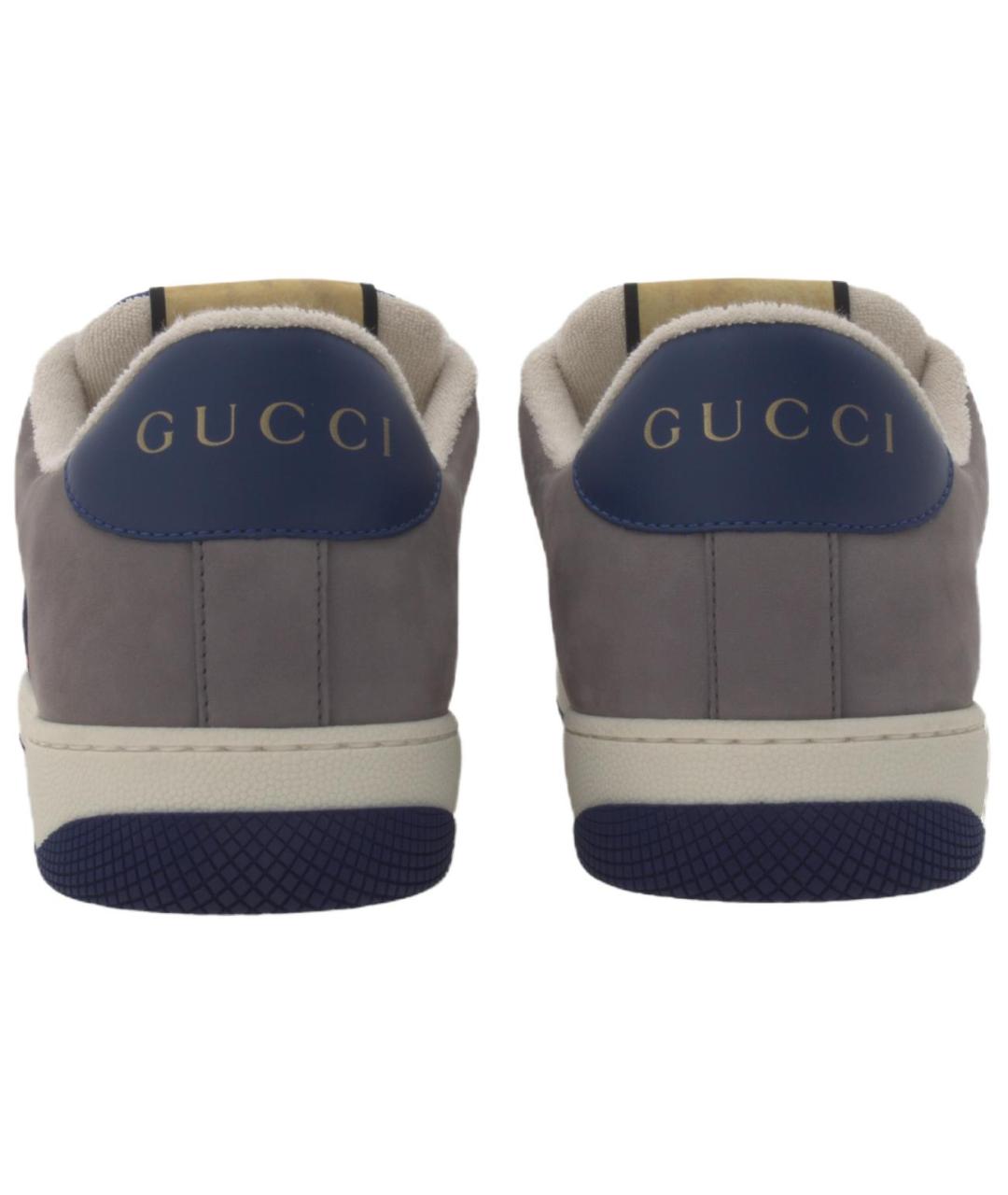 GUCCI Серые низкие кроссовки / кеды, фото 5