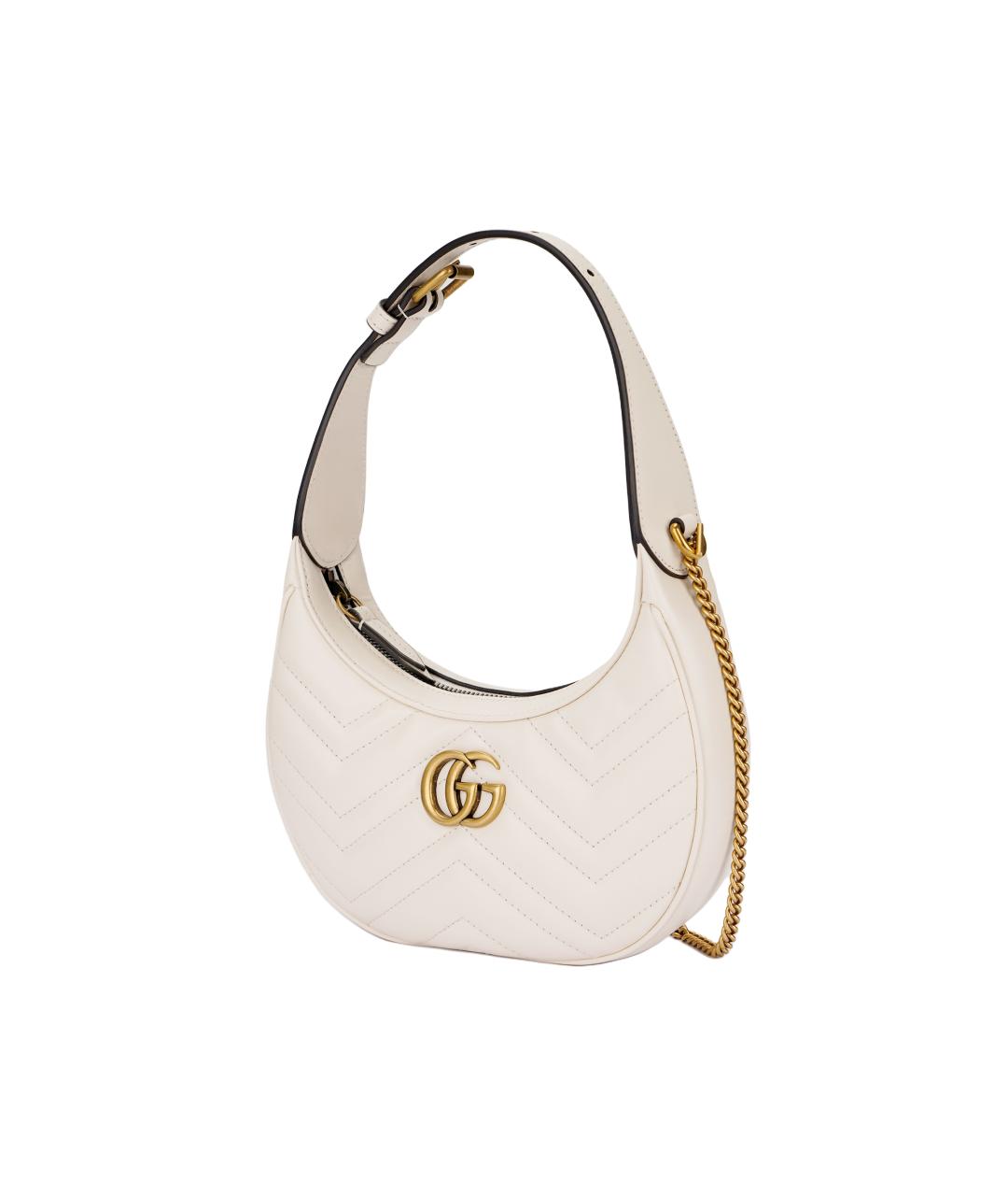 GUCCI Белая кожаная сумка через плечо, фото 2