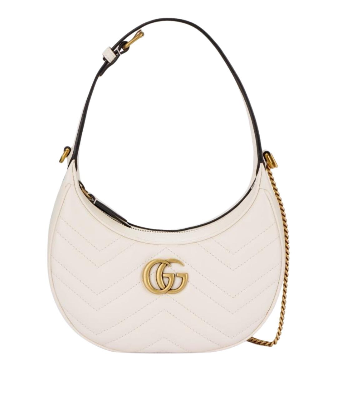 GUCCI Белая кожаная сумка через плечо, фото 1