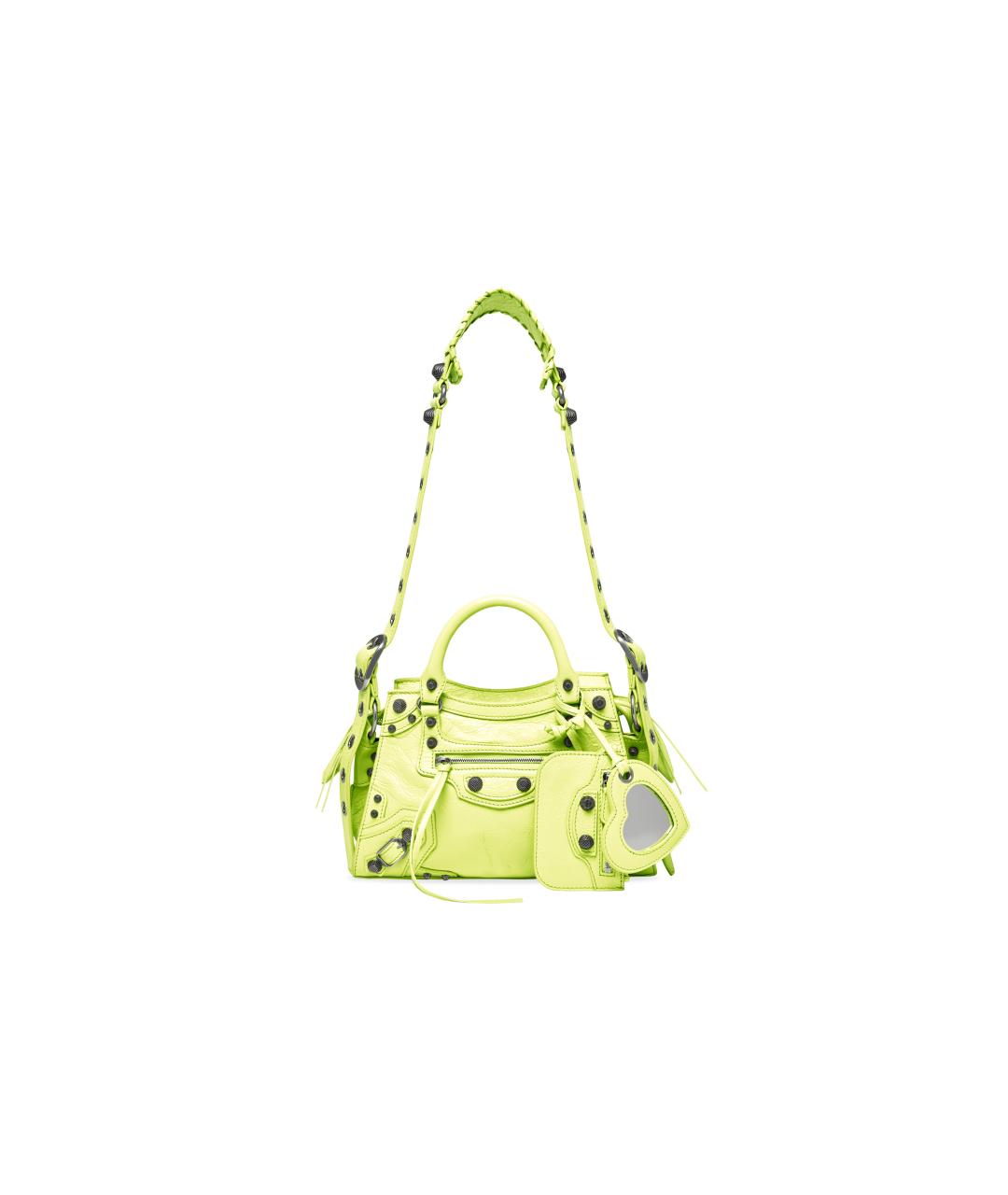 BALENCIAGA Зеленая кожаная сумка через плечо, фото 6