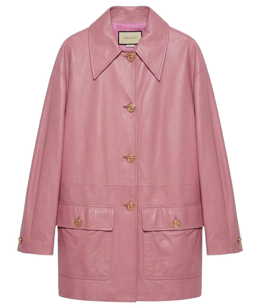 GUCCI Коралловая кожаная куртка, фото 1