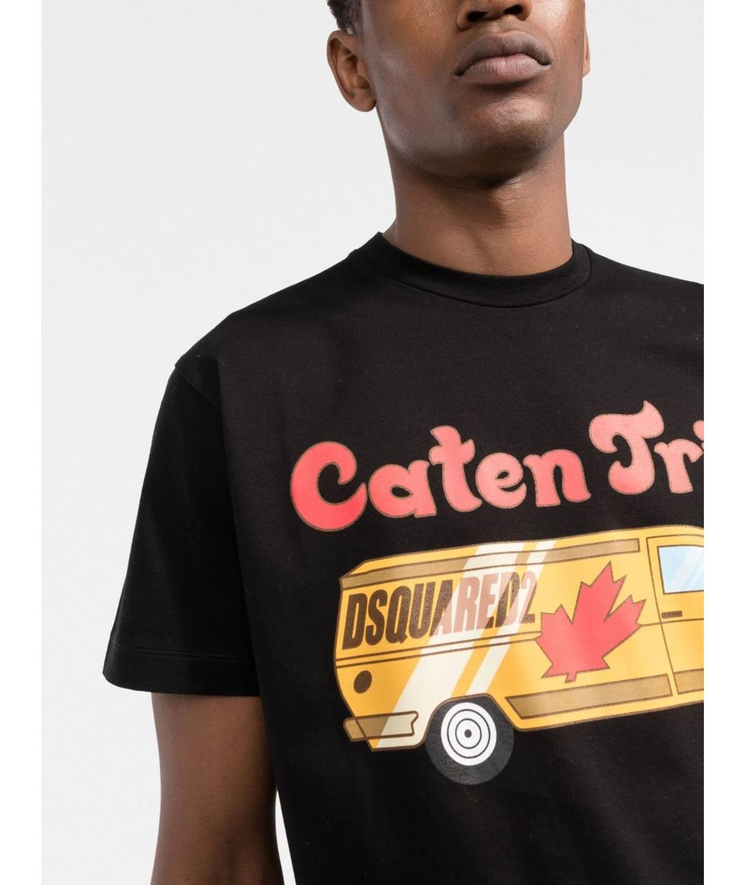 DSQUARED2 Черная хлопковая футболка, фото 3