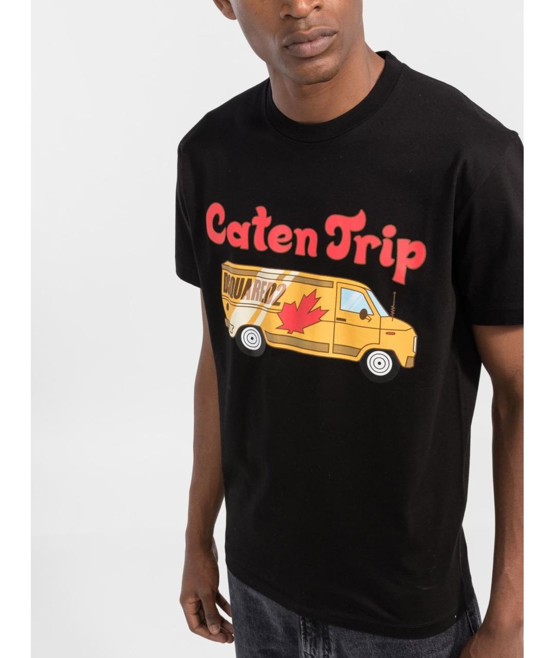 DSQUARED2 Черная хлопковая футболка, фото 2