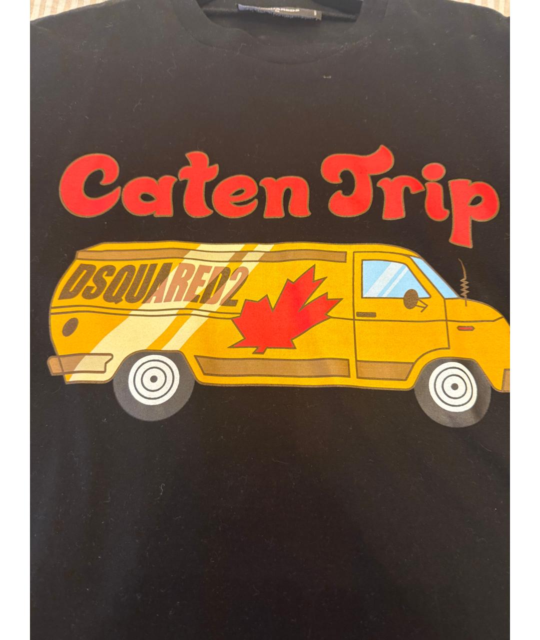 DSQUARED2 Черная хлопковая футболка, фото 4