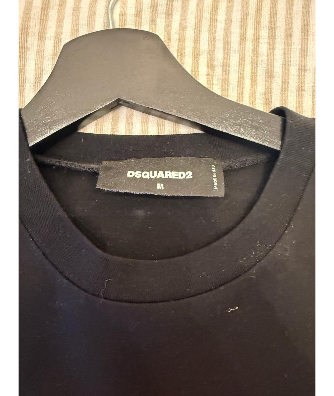 DSQUARED2 Черная хлопковая футболка, фото 6
