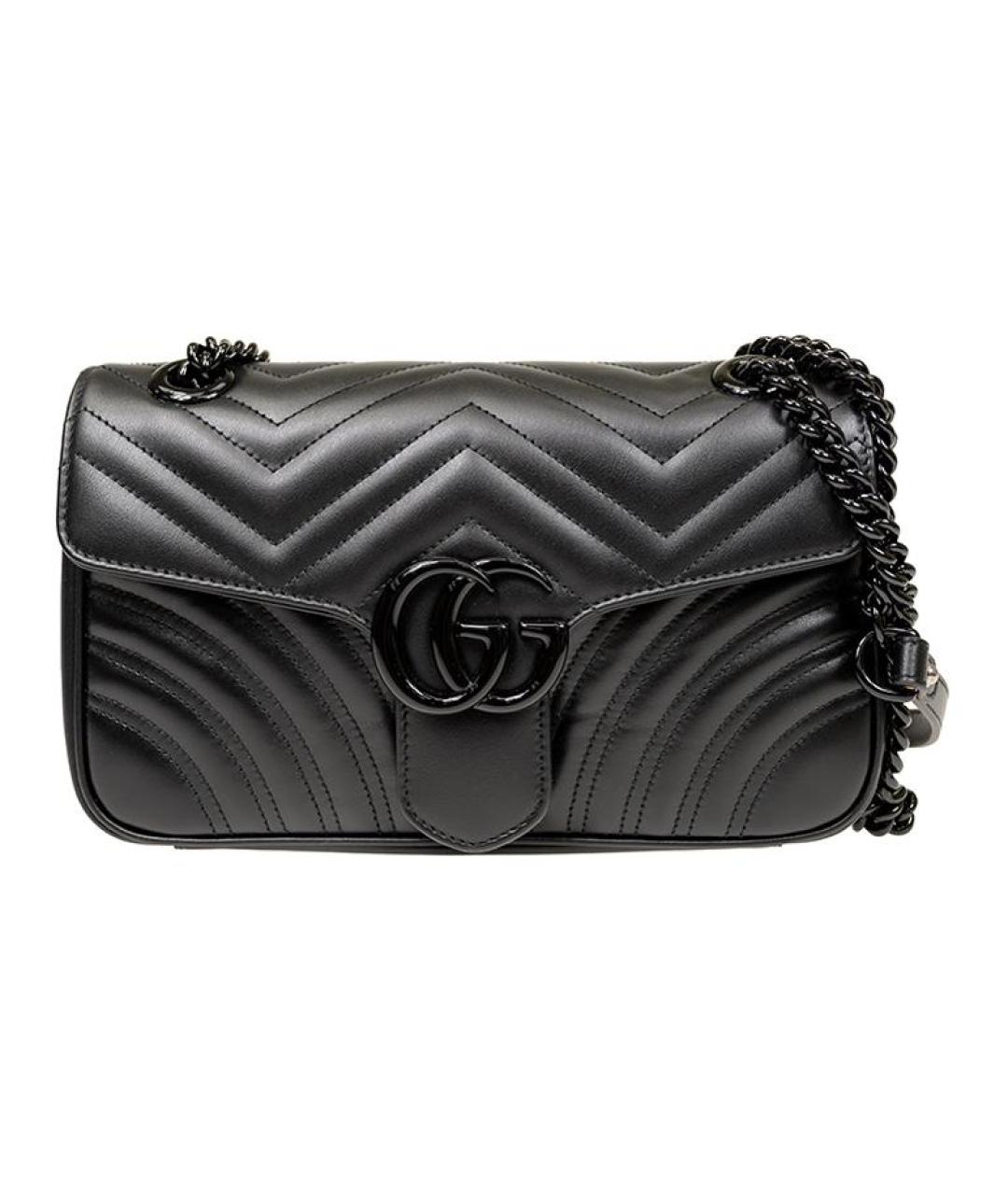 GUCCI Черная кожаная сумка через плечо, фото 1