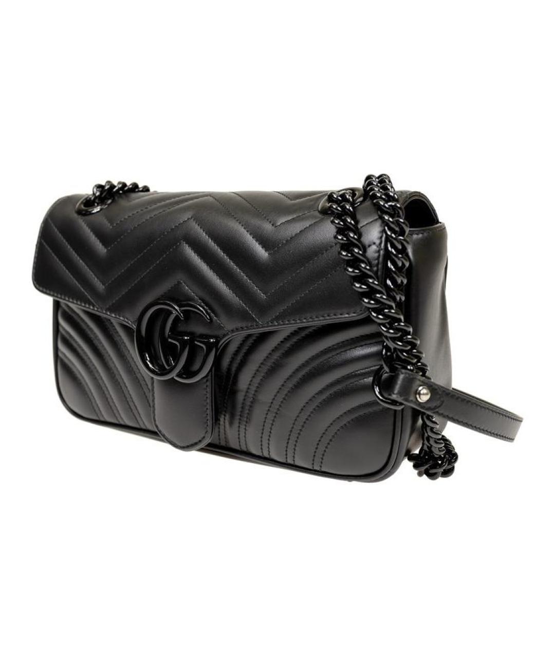 GUCCI Черная кожаная сумка через плечо, фото 2