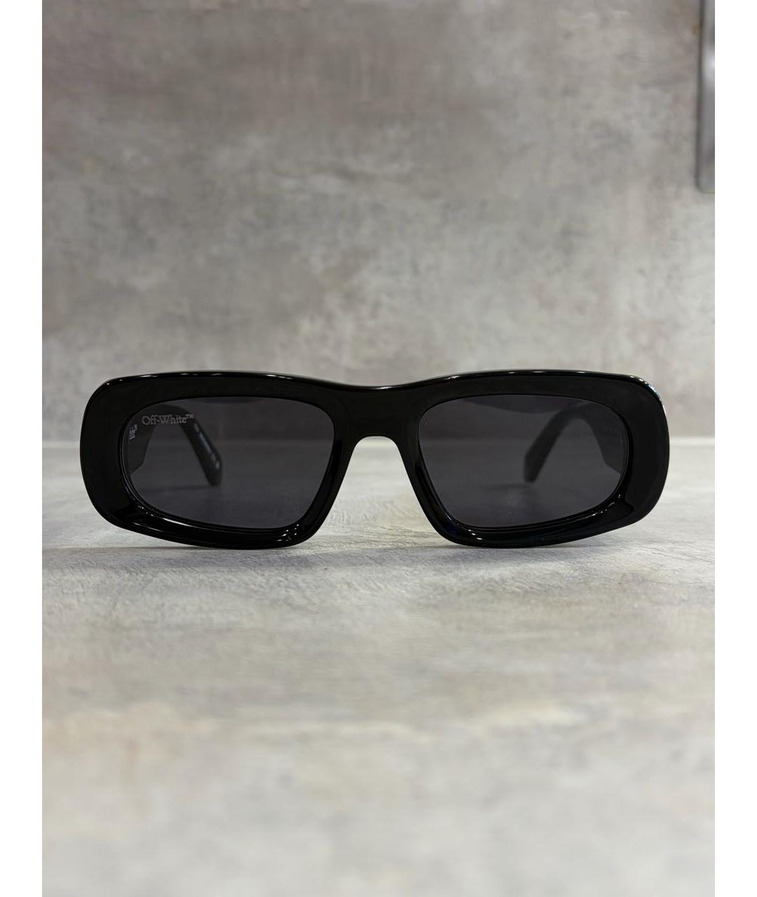 OFF-WHITE Черные пластиковые солнцезащитные очки, фото 2