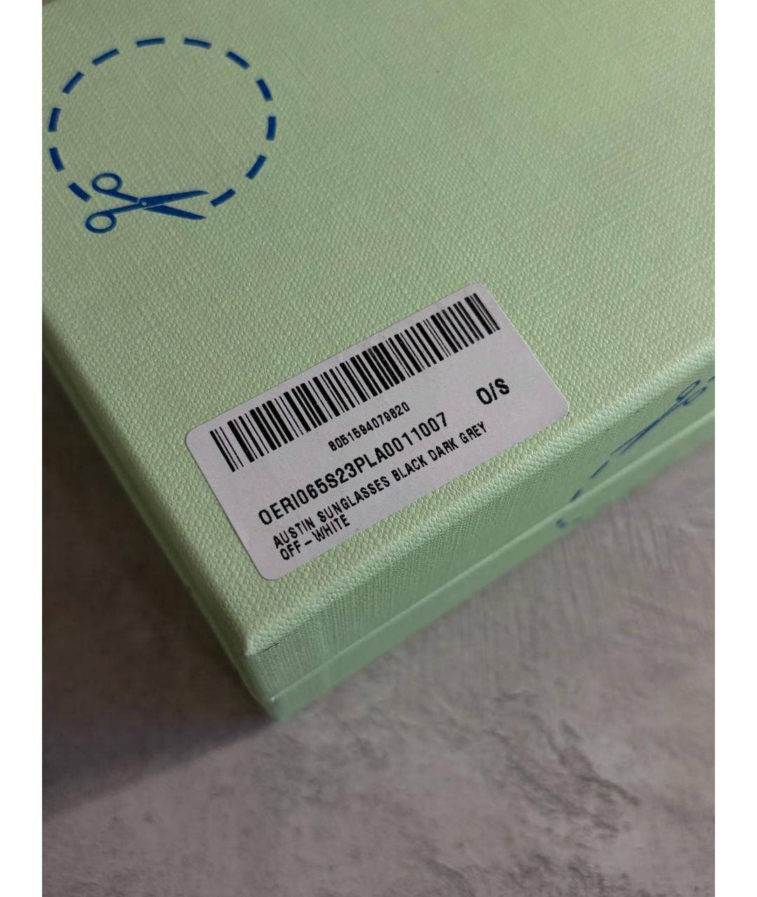 OFF-WHITE Черные пластиковые солнцезащитные очки, фото 8