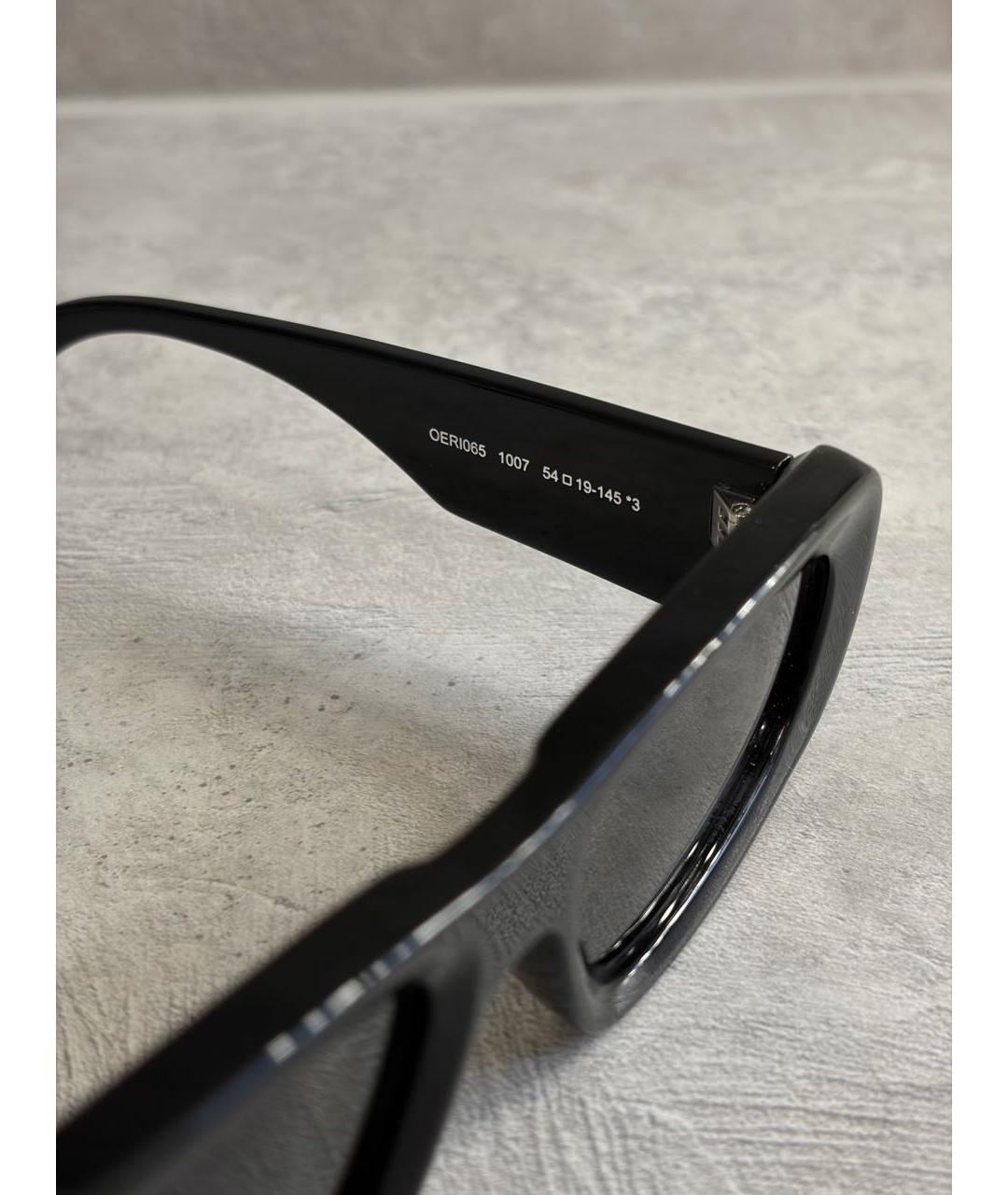 OFF-WHITE Черные пластиковые солнцезащитные очки, фото 7