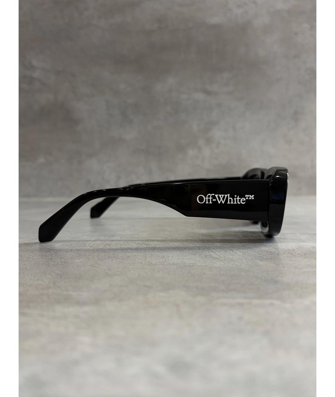 OFF-WHITE Черные пластиковые солнцезащитные очки, фото 5