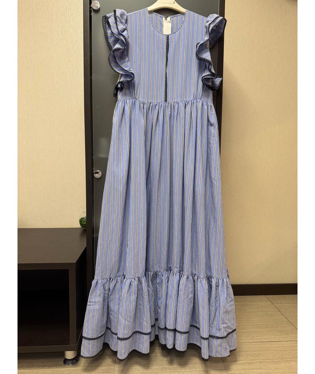 MSGM Голубой вискозный сарафан, фото 8