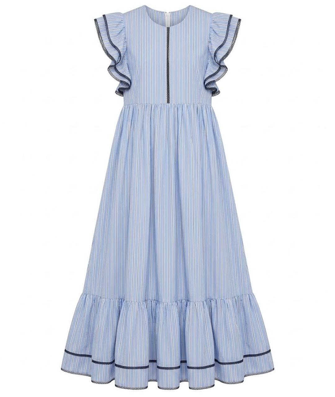 MSGM Голубой вискозный сарафан, фото 1