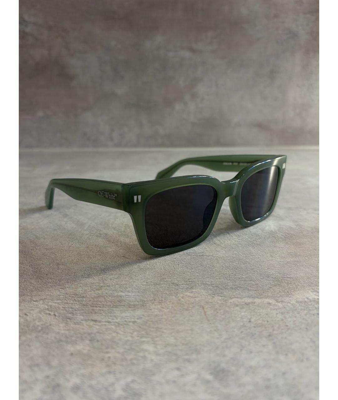 OFF-WHITE Зеленые пластиковые солнцезащитные очки, фото 3