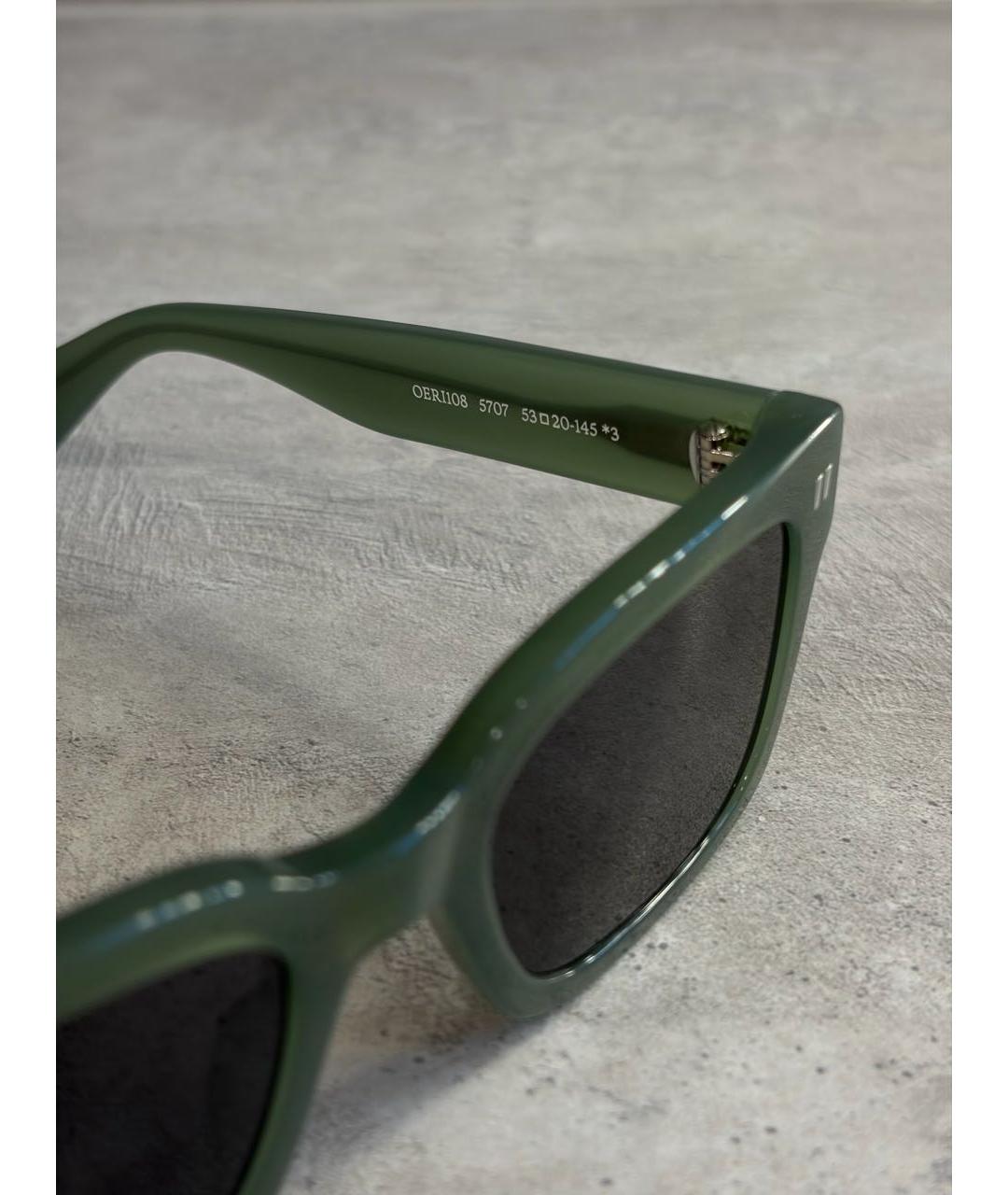OFF-WHITE Зеленые пластиковые солнцезащитные очки, фото 6