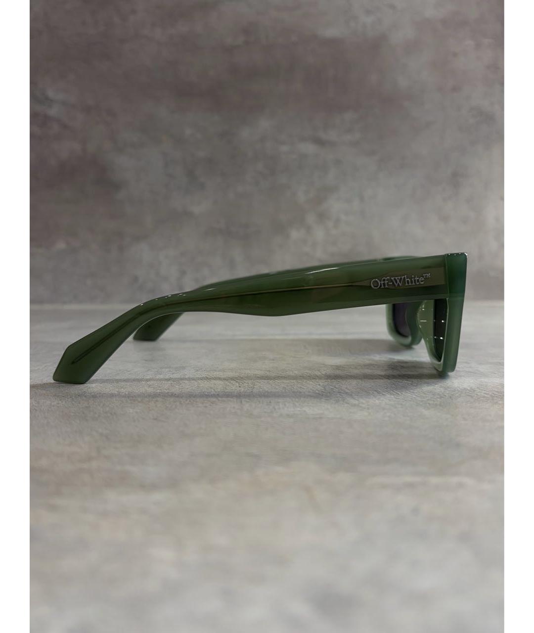 OFF-WHITE Зеленые пластиковые солнцезащитные очки, фото 5