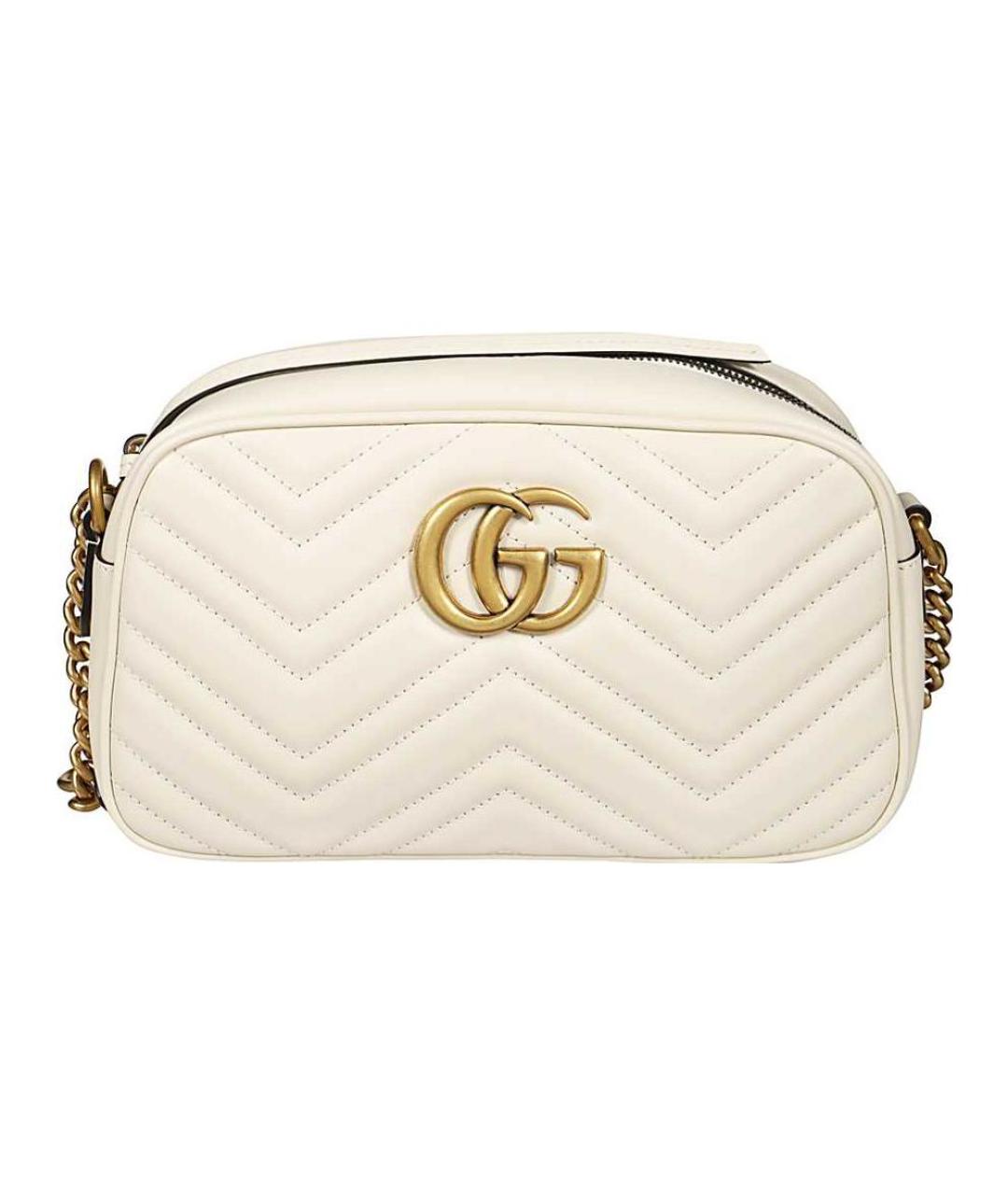 GUCCI Бежевая кожаная сумка через плечо, фото 1