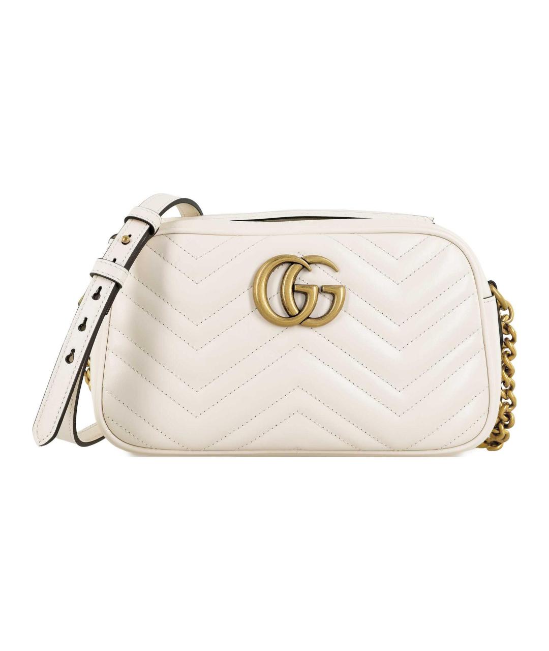 GUCCI Бежевая кожаная сумка через плечо, фото 2