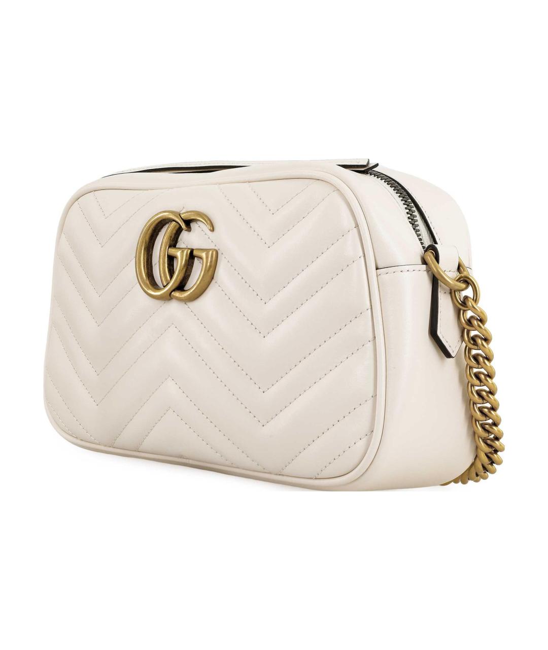 GUCCI Бежевая кожаная сумка через плечо, фото 3