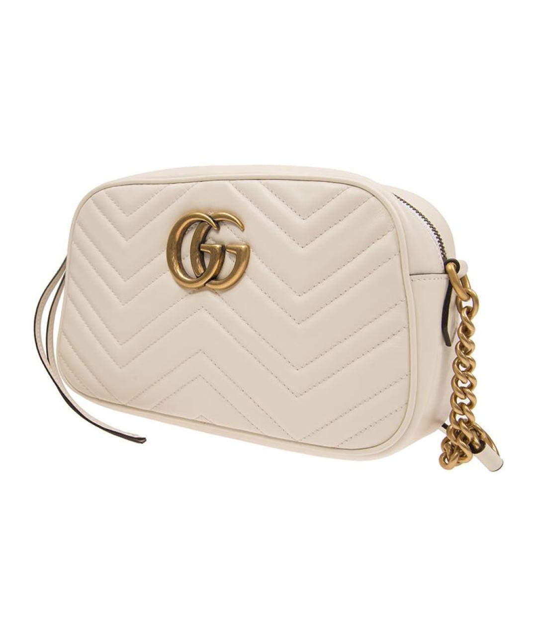 GUCCI Бежевая кожаная сумка через плечо, фото 4