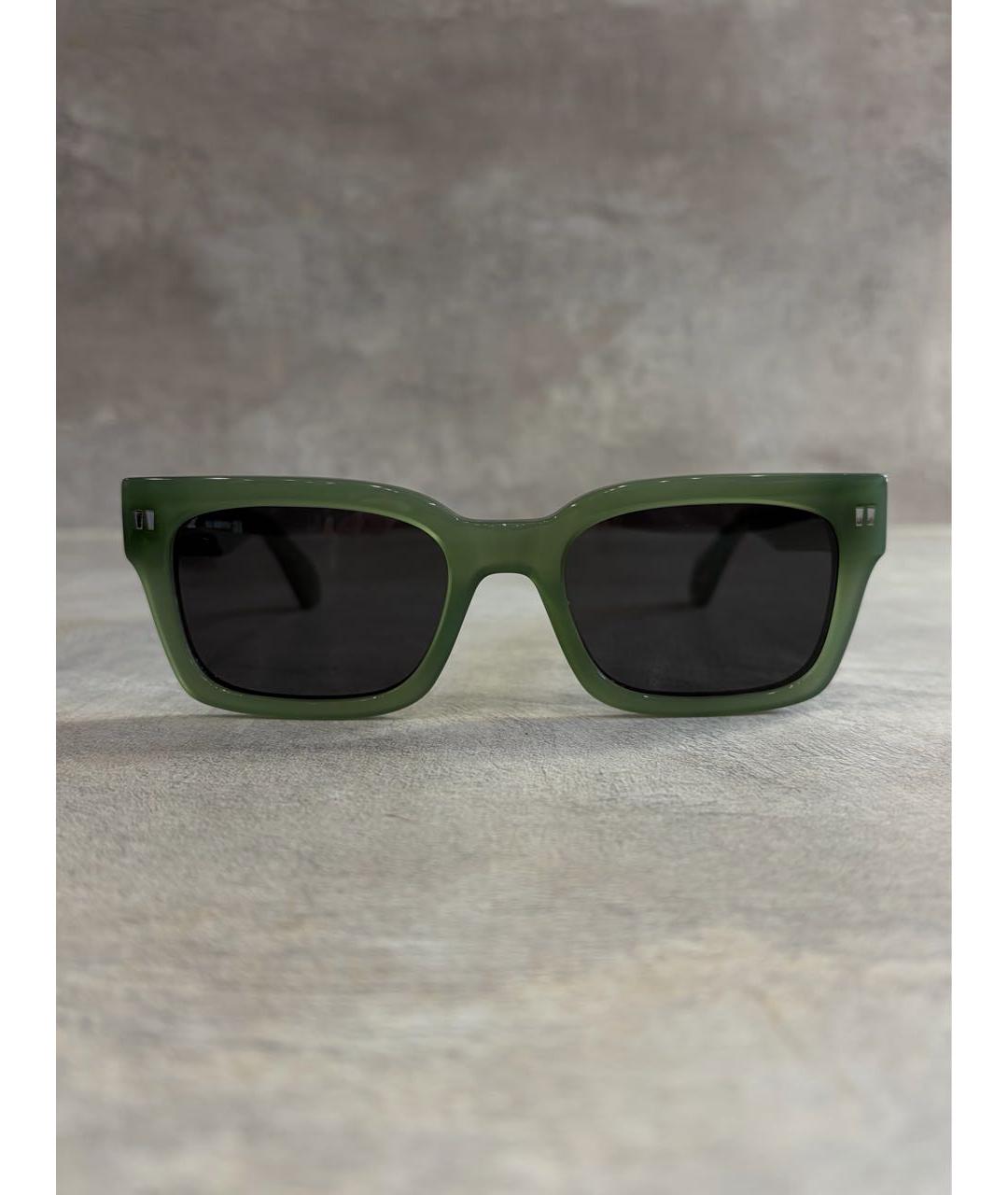 OFF-WHITE Зеленые пластиковые солнцезащитные очки, фото 3