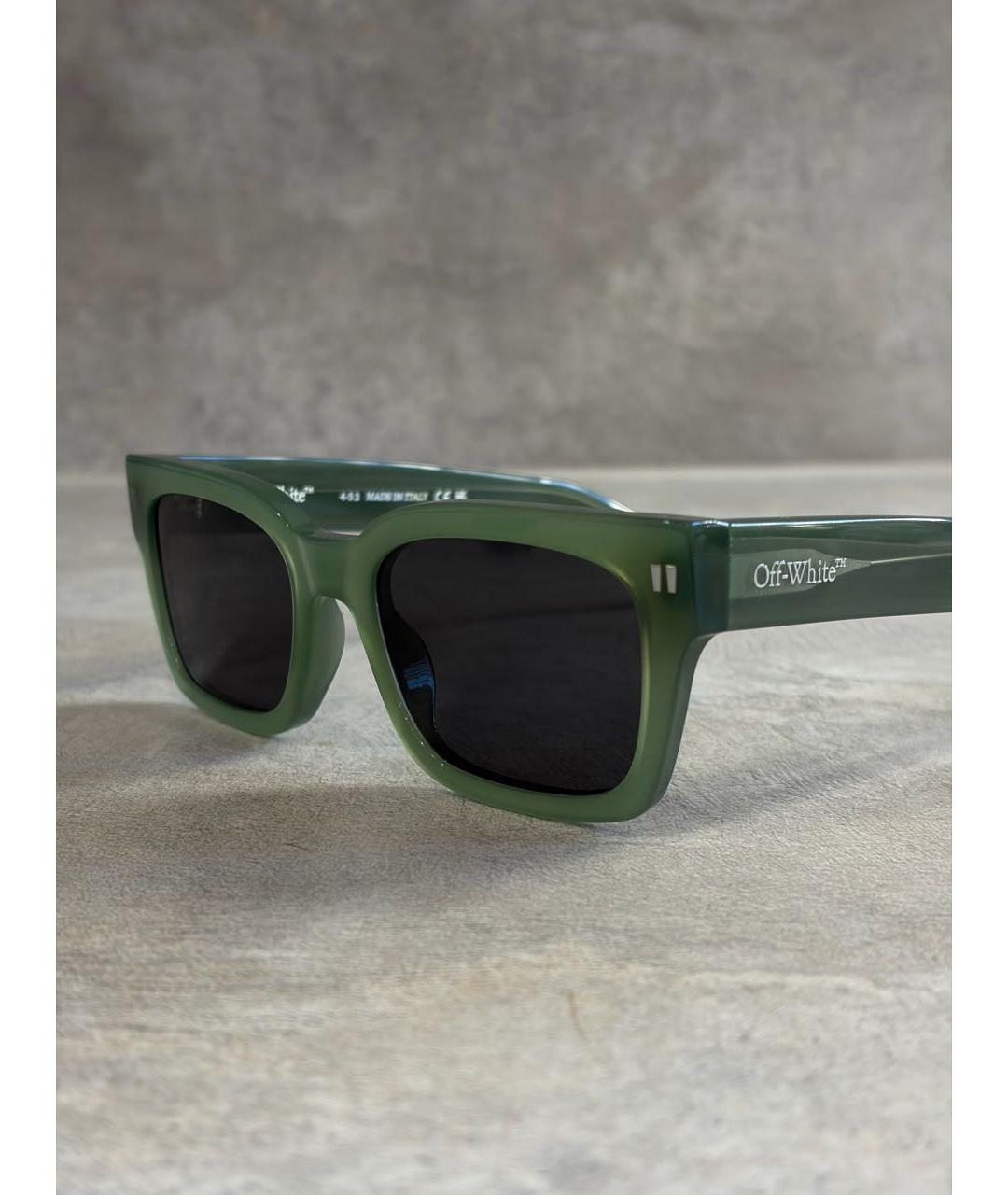 OFF-WHITE Зеленые пластиковые солнцезащитные очки, фото 4