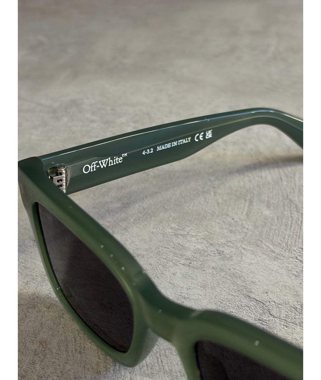 OFF-WHITE Зеленые пластиковые солнцезащитные очки, фото 7