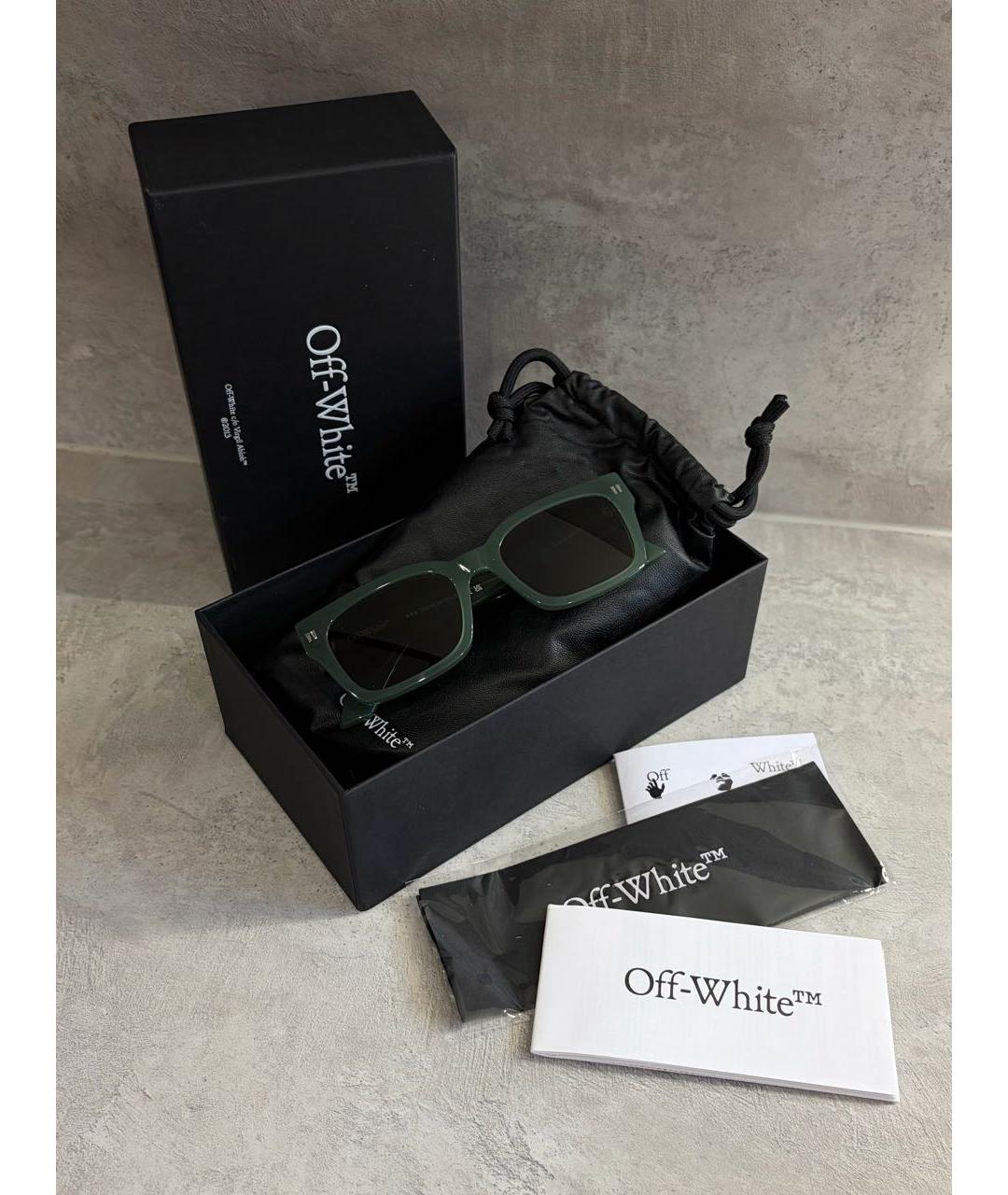 OFF-WHITE Зеленые пластиковые солнцезащитные очки, фото 2