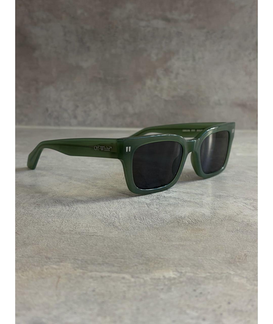 OFF-WHITE Зеленые пластиковые солнцезащитные очки, фото 5