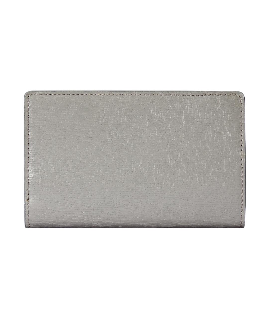GUCCI Серый кожаный кошелек, фото 3