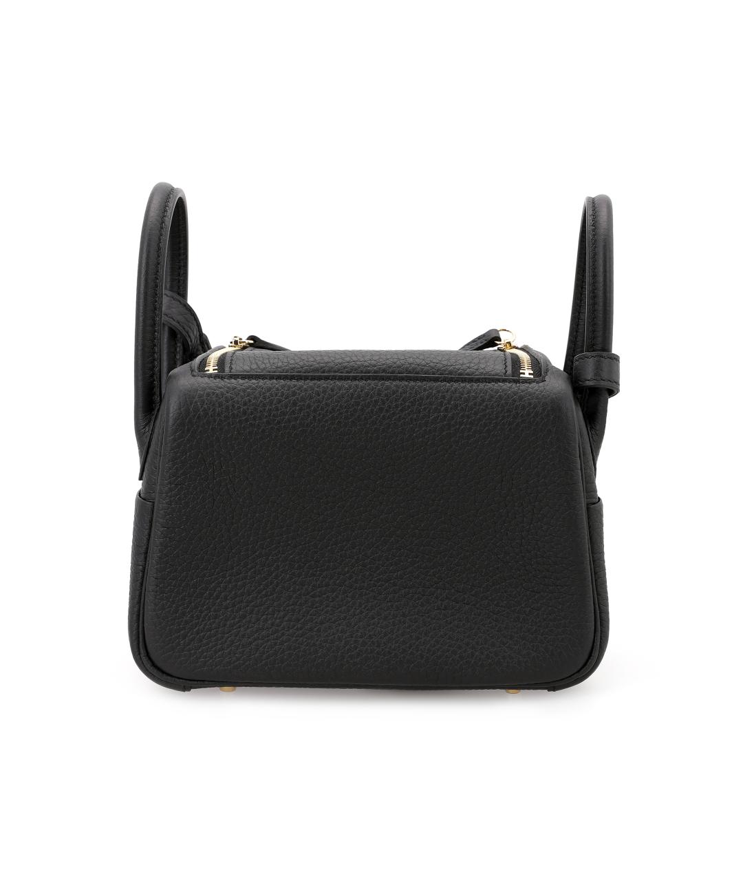 HERMES Черная кожаная сумка через плечо, фото 5