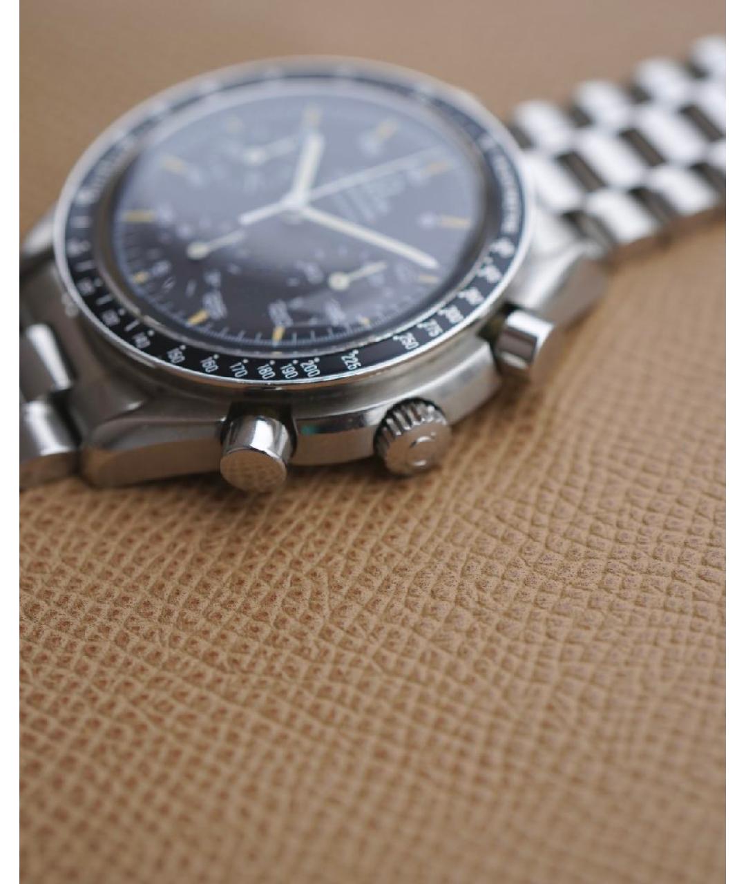 OMEGA Черные стальные часы, фото 6