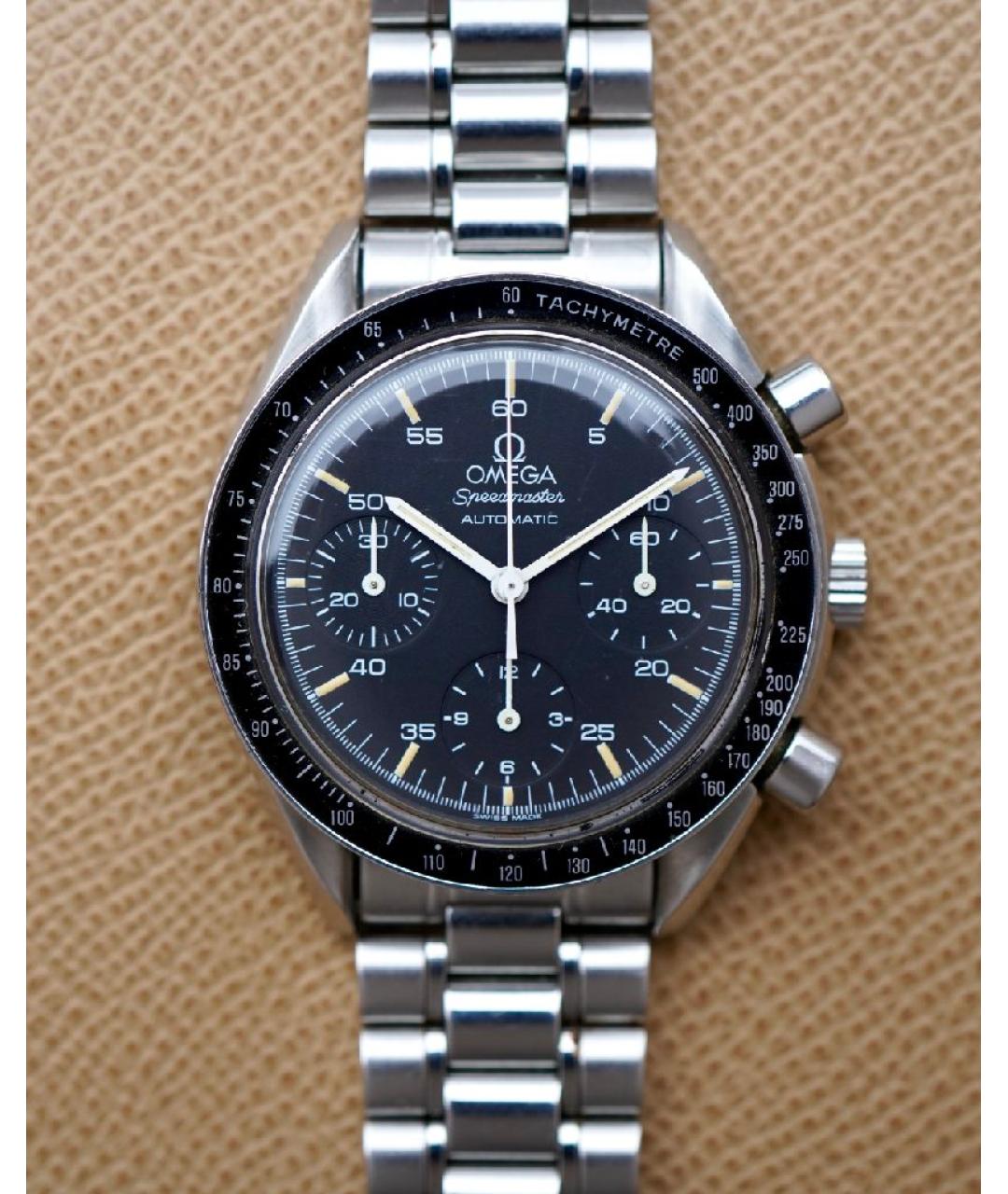 OMEGA Черные стальные часы, фото 10