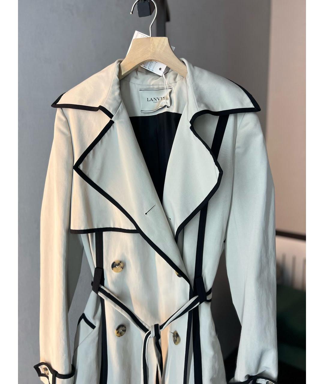 LANVIN Серый хлопковый тренч/плащ, фото 2