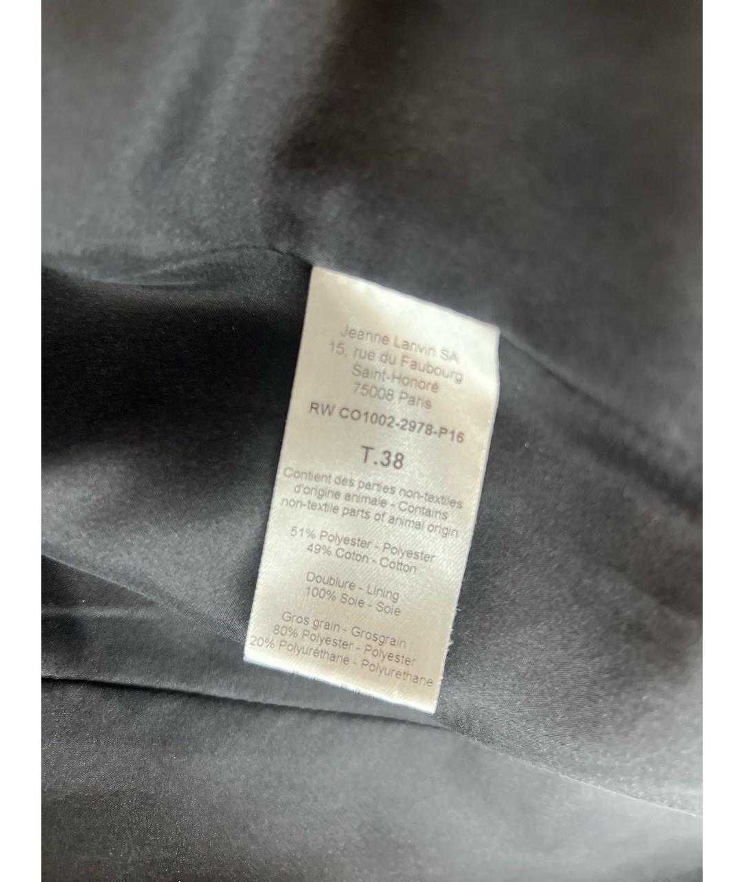 LANVIN Серый хлопковый тренч/плащ, фото 4