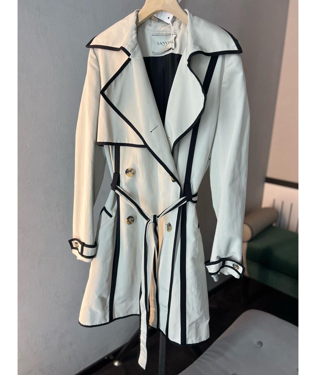 LANVIN Серый хлопковый тренч/плащ, фото 7